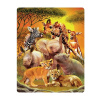 3d safari kussende dieren
