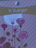 minikaartje dubbel  n kanjer roze bloemen