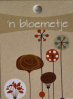 minikaartje dubbel een bloemetje