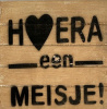 onderzetter hout hoera een meisje