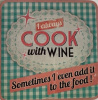 onderzetter metaal i always cook with wine