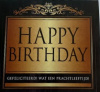 sticker happy birthday zwart