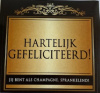 sticker hartelijk gefeliciteerd zwart