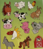 stickervel boerderijdieren