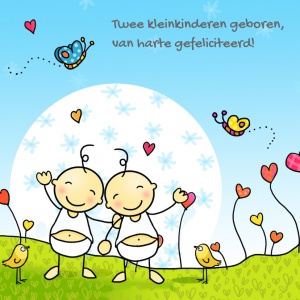 kaartje 2 kleinkinderen geboren