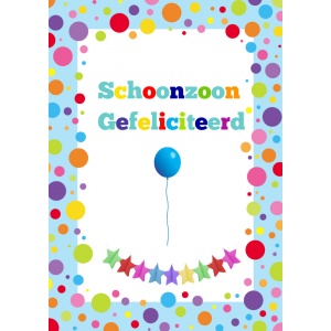 kaartje schoonzoon gefeleliciteerd