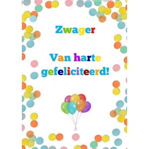 kaartje zwager gefeliciteerd