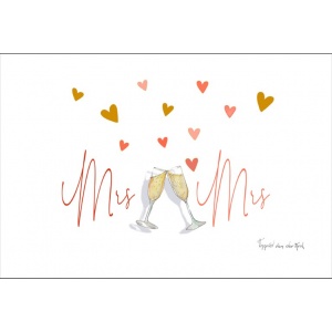 postkaart mrs en mrs
